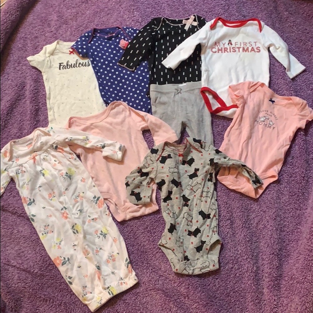 Bundle of size 3 months clothes + night gown
